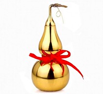 Open cover pure copper gourd Bagua Town house Feng Shui pendulum pendant Buddha Hall Home lucky evil evil evil office jewelry