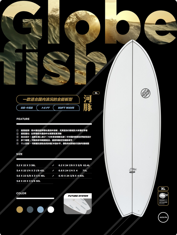 Offshore Style Surfboard - Pufferfish XL