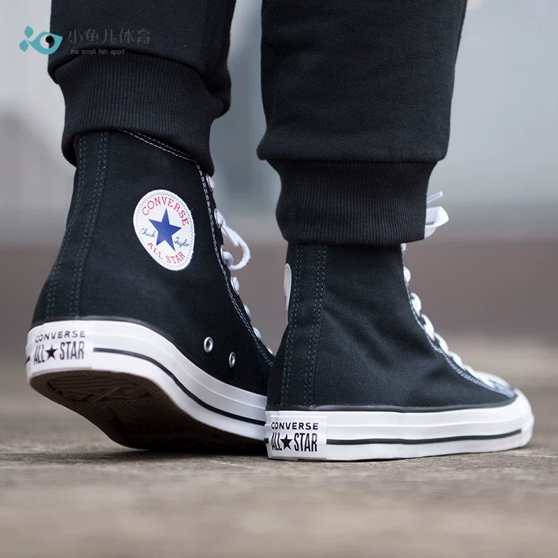 Converse Converse ALL STAR cổ điển nam và nữ giày vải đen cao cấp M9160C / 101010C - Plimsolls