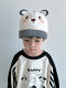 Baby hats, boys' autumn peaked caps, autumn and winter cartoon children's plush baseball caps for children, cute baby girls