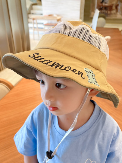 Children's sun hat baby summer thin hat boy anti-UV fisherman hat girl sun protection hat sun hat