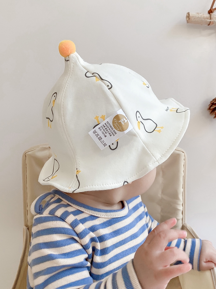 Baby hat Baby summer fisherman hat Male baby sun hat Cute super cute spring and autumn thin female newborn
