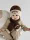 Baby hat boy winter knitted hat set children's scarf outdoor warm two-piece set girl Korean style versatile