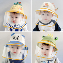 Baby protective face cover spring autumn baby protective cap anti-foam hat anti-epidemic hat protective face cover