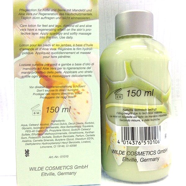 Authentic Đức LCN Foot Care SPA Almond Lotion 150ml bôi trơn Làm trắng da chống nhăn kem trị nứt gót chân