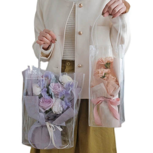 Шоппер, водонепроницаемая прозрачная льняная сумка из ПВХ, подарочная коробка, упаковка, подарок на день рождения