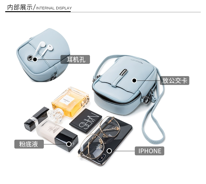 Túi đựng điện thoại di động hè 2019 mới dễ thương phiên bản Hàn Quốc của phần dọc thủy triều Túi đựng đồ mini để đặt ví đựng điện thoại di động - Túi điện thoại