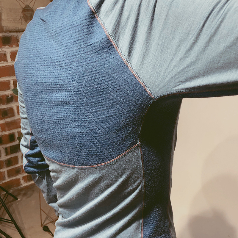 Male Speed Dry Type Meri Slave Wool Mesh Breathable Warm Sun Protection Sport Running Round Collar Ski T-shirt Casual Clothing