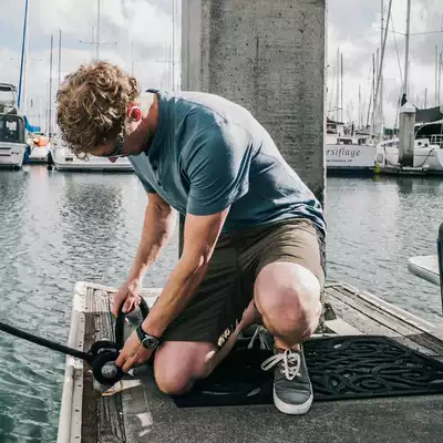 Men's Ice silk 200g Merino wool Henry collar short-sleeved quick-drying T-shirt Merino henley outdoor casual wear