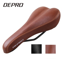 DEPRO Mountain Bike Cushion Folding Car Saddle Mat Plus Thick Comfortable Vintage Brown Black Cushion