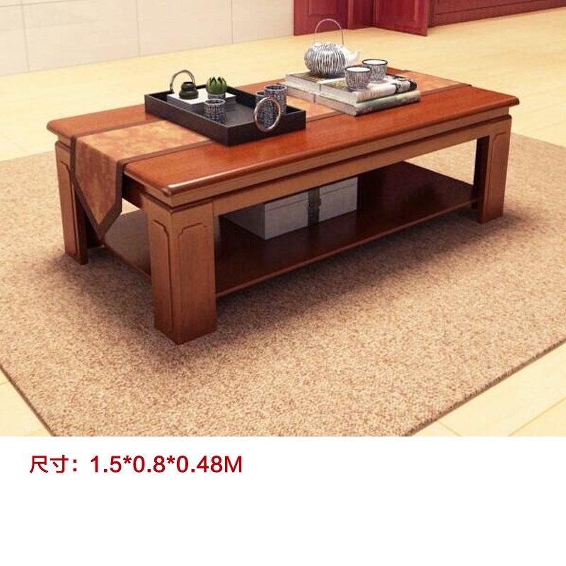 Office tea table sofa supporting reception walnut tea table office shop exhibition hall tea solid wood corner