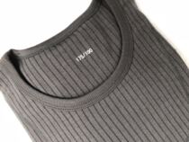 Mens warm underwear Autumn clothes Autumn pants round neck thick winter solid color warm underwear pure cotton