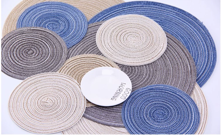 4 kiểu Nhật bảng váy màu thảm pad Tây chống bỏng Bắc Âu sáng tạo mat cách nhà bát đế lót ly mat vải lau tay - Khăn trải bàn