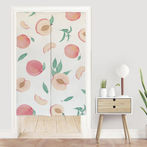Fruit cartoon bedroom door curtain Kitchen partition curtain Fabric hanging curtain Japanese Feng Shui curtain free hole customization