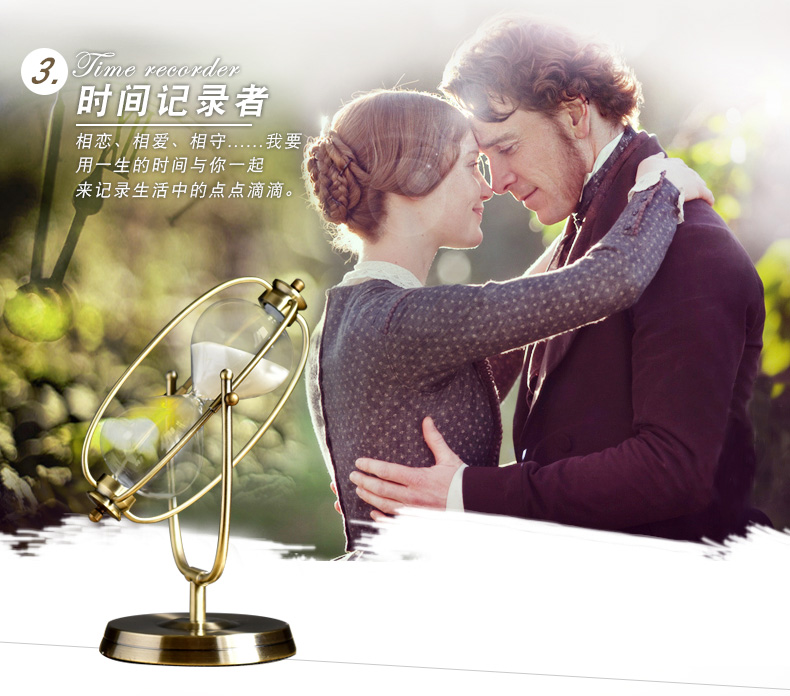 Trang trí phòng khách bằng kim loại đồng hồ cát Sáng tạo thời trang quà tặng đám cưới 15/30/60 phút Đồng hồ cát hẹn giờ dcor phòng ngủ vintage