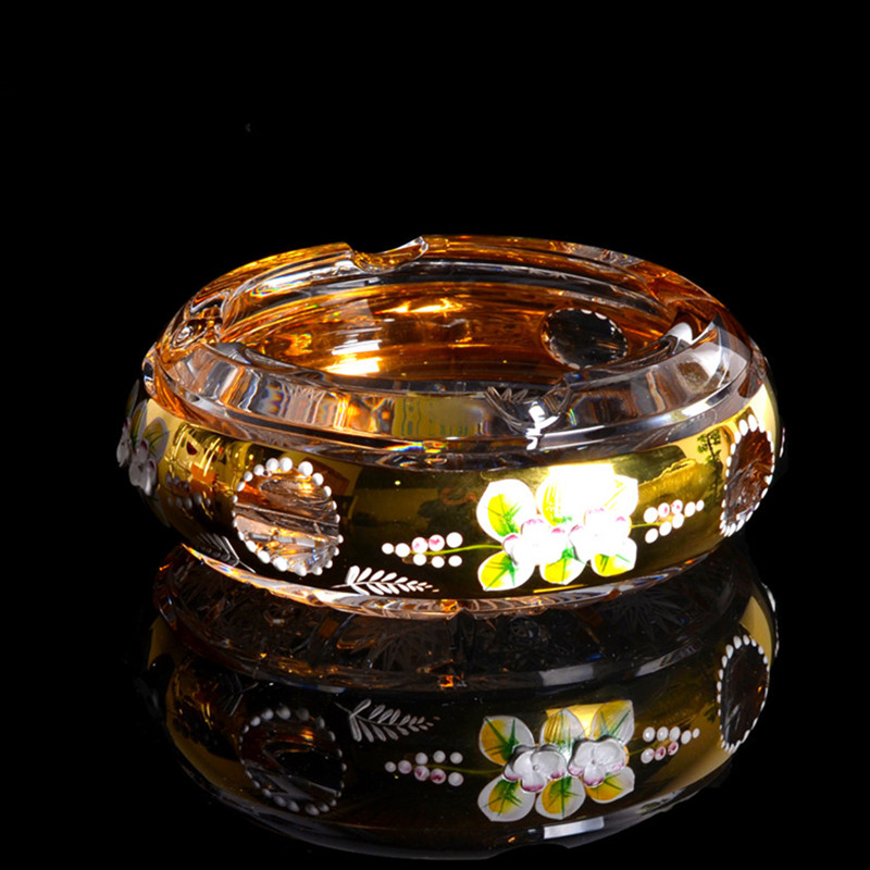 Czech BOHEMIA imported crystal glass European-style car stock Smoke Cylinder Sketching Villa Ashtrays Decoration Gift-Taobao