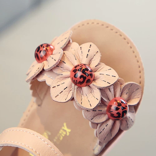 Летние детские сандалии для принцессы, нескользящая пляжная пляжная обувь, 2020, в корейском стиле, в цветочек, мягкая подошва