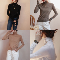 Zhao Tan upgrade return treasure base German Yangtze wool seamless one high collar slim sweater