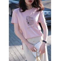 Zhao Jie - Fan Summer Pleasant shirt to printing Xinjiang long - fluff liquid ammonia process short - sleeve T - shirt