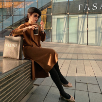 Zhao Yi - Fei - style cocky wool OTW with cavity tuning lazy long sleeve cap knitting dress