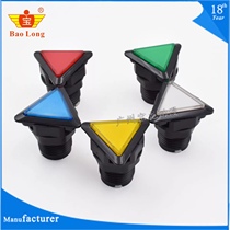 Button switch Amusement machine button side length 38mm with LED light red triangle game machine button