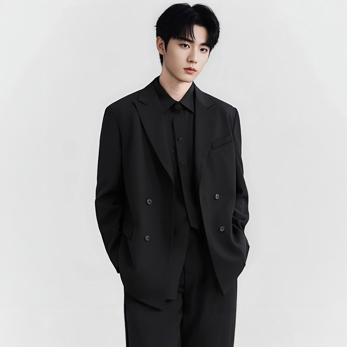 ウッドペッカー ゆったり ハンサム スーツ ジャケット メンズ カジュアル 婚約 スーツ 結婚式 ハイエンド 新スタイル トレンド