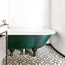  (Bottom) Semi-warm) French retro black and white tiles 200x200 Kitchen bathroom non-slip floor tiles Balcony tiles