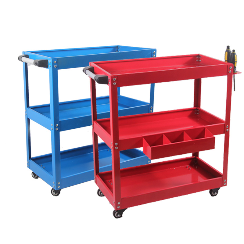 Tool car thickened tool car Tool cabinet shelf Repair assembly parts car Multi-function workshop cart