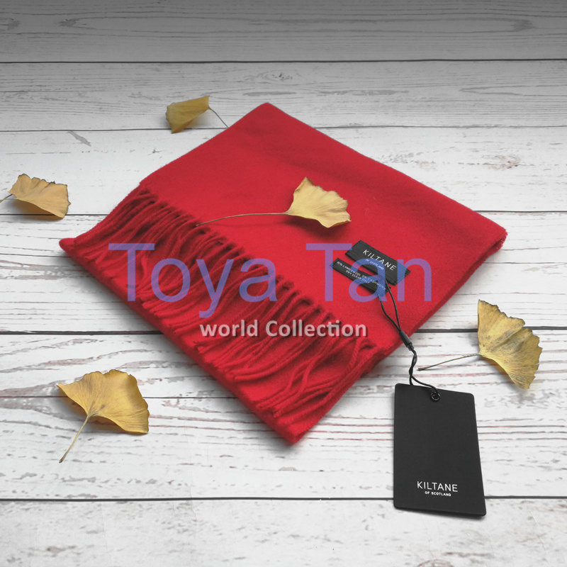 包邮现货英国苏格兰羊毛羊绒围巾百年经典格纹