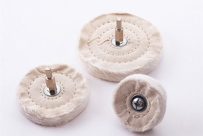 T-shaped white cloth wheel with handle Mirror polishing wheel Wax polishing cotton cloth wheel flannel wheel grinding HEAD shank diameter 6MM