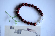 {To the cool and happy heart} collection grade Indian lobular red sandalwood and mutton grade Hetian Jade hand