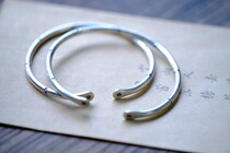 {Bamboo words} Chiang Mai direct s990 sterling silver hand carved bamboo branches foot silver handmade bracelet fine