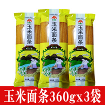 Northeast corn noodles noodles pure cornmeal noodles yellow noodles instant noodles cold noodles 360gx3 bags