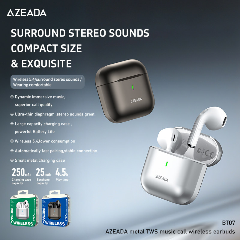 world.taobao.com: Azeada Metal Tws Music Call Wireless Headphones