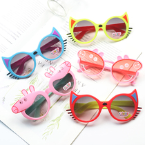 Childrens sunglasses baby cute page cartoon anti-ultraviolet sun glasses tidal girl glasses accessories fashion sunshade mirror