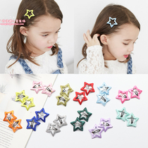 Korean cute Joker five-pointed star baby hairclip girl bbclip childrens head jewelry baby hair accessories baby hair accessories bangs hairclip pin