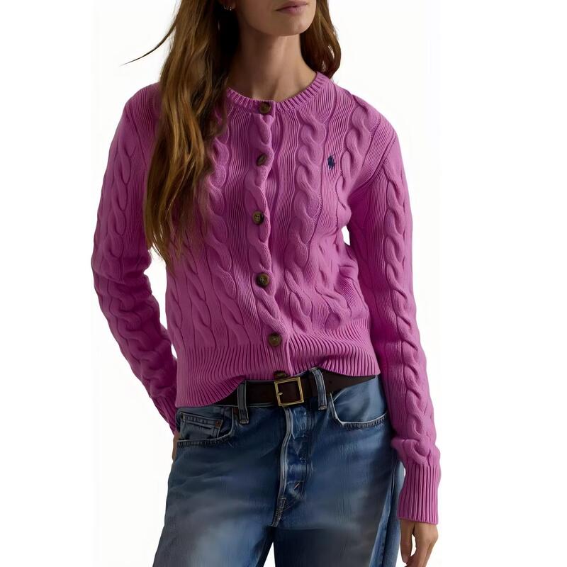 Ladies' 80% Wool 20% Cashmere Cable Knit Cardigan from Ralph Lauren, Direct Shipping from the Usa