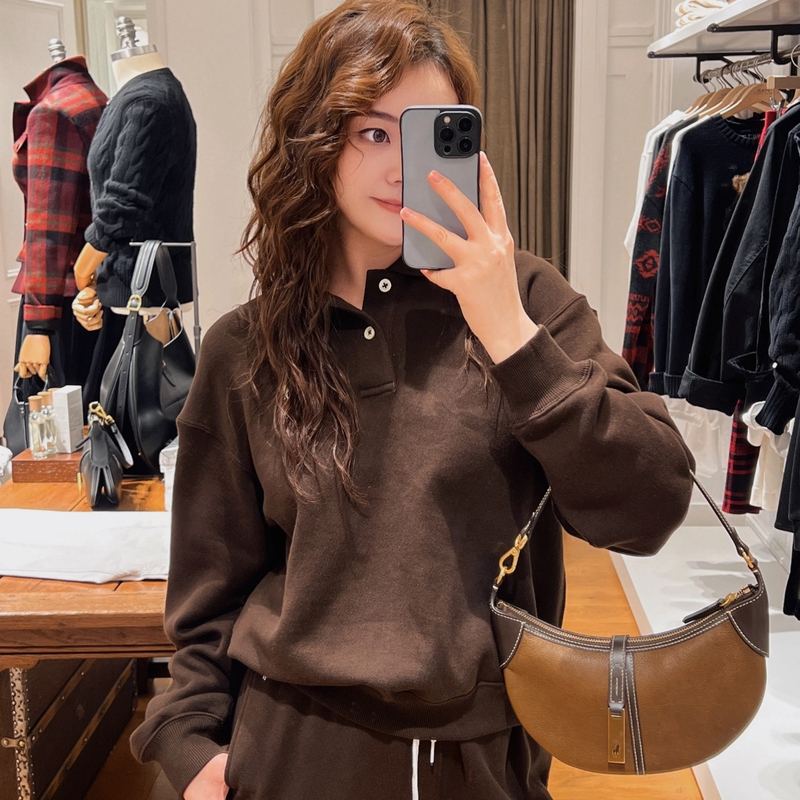 9/17 Exclusive Polo Collar Women's Sweatshirt with Thin Fleece, Direct Shipping from the Usa, Ralph Lauren Polo 9/17 Exclusive Polo Collar Women's Sweatshirt with Thin Fleece, Direct Shipping from the Usa, Ralph Lauren Polo