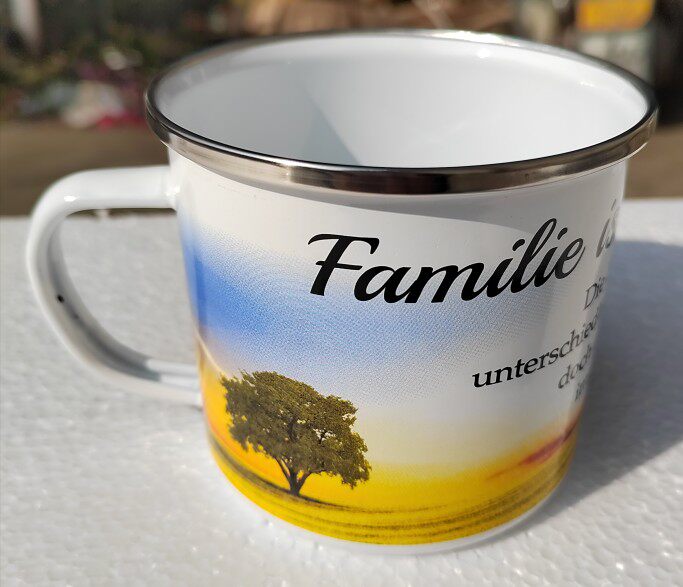 Enamel Cup Enamel Cup Vat Sub Coffee Cup Children Thickened Foreign Trade Tail Single Stainless Steel Side Induction Cookers Heating New