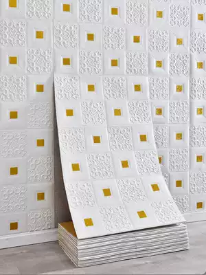 Three-dimensional wallpaper self-adhesive bedroom warm wall decoration TV background wall ceiling sticker waterproof and anti-collision