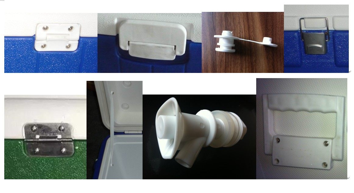 Incubator accessories Refrigerated box Ice Bucket accessories Son Water Outlet Handle Pull Bar Hinge Base Plastic Taps