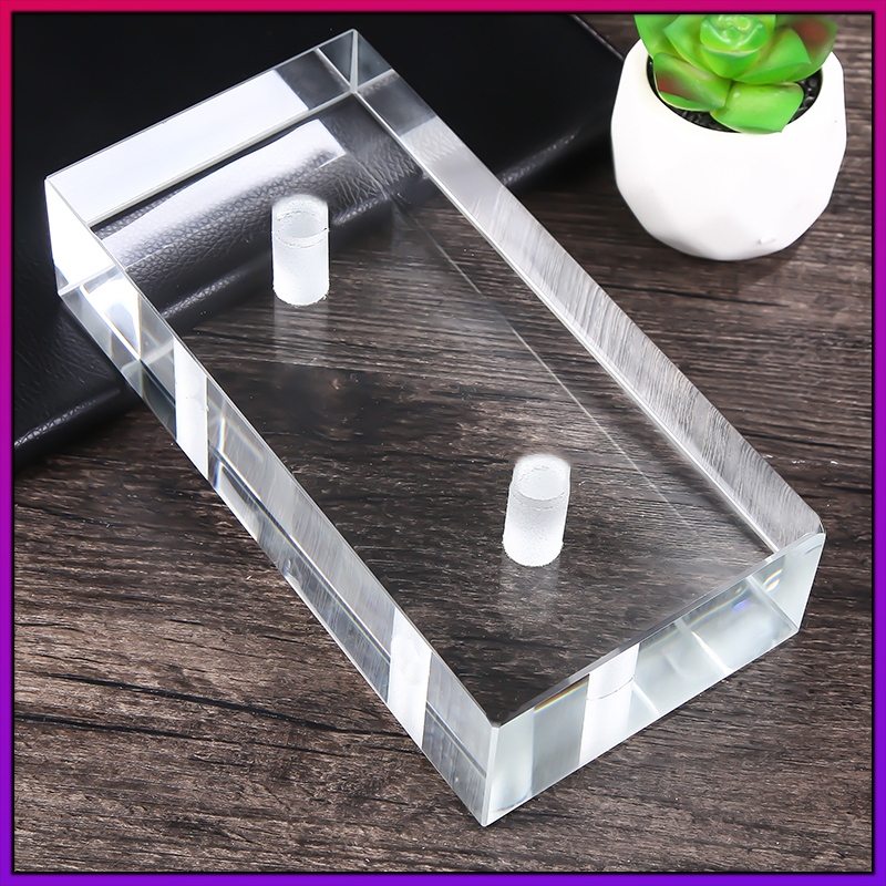 Fine grinding horizontal hole brick glass brick Transparent square glass partition wall Crystal brick bar light transmissive curtain wall landscape wall brick