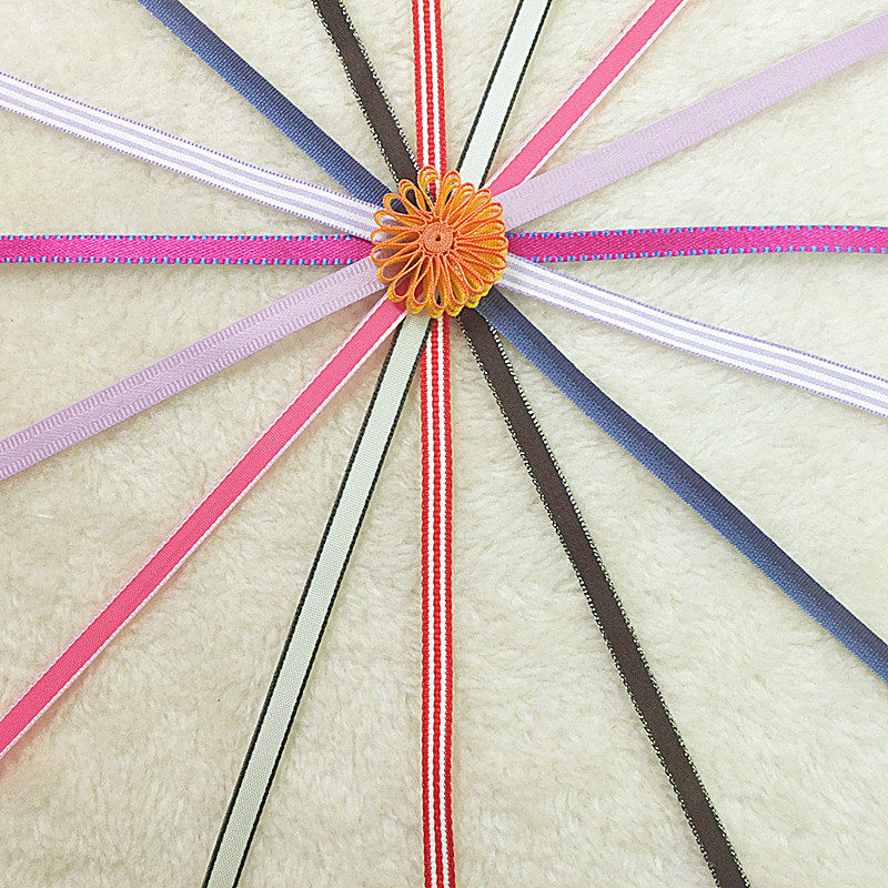 Bai Cai Hui gold silver onion yarn-dyed edge plain nylon polyester handmade flower bow clothing ingredients Silk satin ribbon