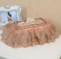   Bowen brand Kingdee high-end European-style lace embroidery tissue box set paper pumping cover dust-proof decoration