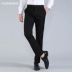 Phiên bản cổ điển màu đen Slim phù hợp với quần phù hợp với quần phù hợp Phiên bản Hàn Quốc của quần nóng nam chuyên nghiệp công sở kinh doanh quần âu