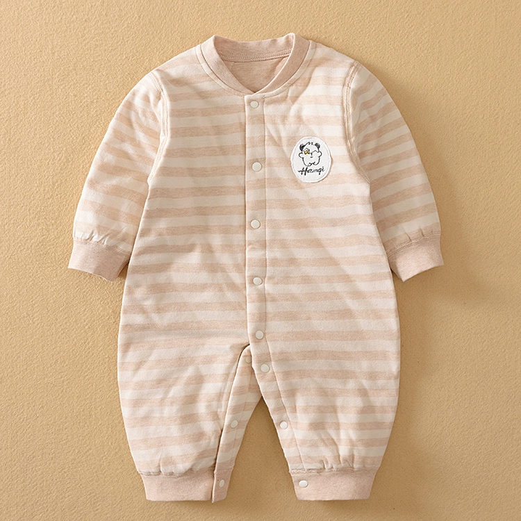 Winter Hamic Baby Cotton Ấm Harpy Quần áo sơ sinh có chần Baby Thin Plus Cotton Jumpsuit - Áo liền quần