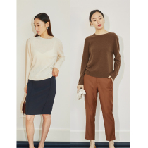 mytopbuyer autumn winter solid color base pullover round neck knitted long sleeve base shirt Womens wool soft waxy sweater