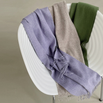 mytopbuyer green solid color soft waxy premium feel wool scarf women autumn winter warm Joker