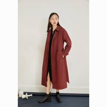 mytopbuyer2021 autumn new two button simple cotton long windbreaker loose temperament classic coat women