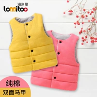 Áo vest trẻ em cotton mùa thu và mùa đông dày cotton bé trai và bé gái vest bé ấm áp cộng với áo nhung áo khoác em bé ấm áp